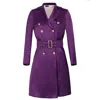 Richa Sharma Women's Pink / Purple Burgundy Hued Double Breasted Trench Coat In Pink/purple