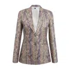 Richa Sharma Women's Pink / Purple Single Breasted Blazer In Mauve Hues In Organic Silk In Pink/purple