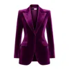 Richa Sharma Women's Purple Imperial Amethyst Tailored Velvet Blazer In Purple