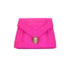 Richa Sharma Women's Romance In Bloom - Pink Clutch Bag In Raw Silk In Pink