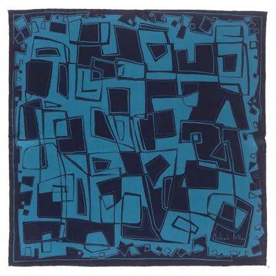 Richard Allan London Women's Blue Navy Hepworth Silk Neckerchief