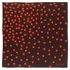 Richard Allan London Women's Brown Large Orange Polka Silk Scarf In Brown