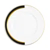 Richard Brendon Arc Rimmed Bread & Butter Plate In Gold/matte Black/white
