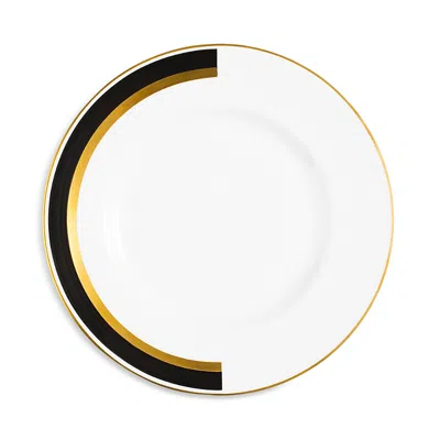 Richard Brendon Arc Rimmed Side Plate, Set Of 2 In Gold/matte Black/white