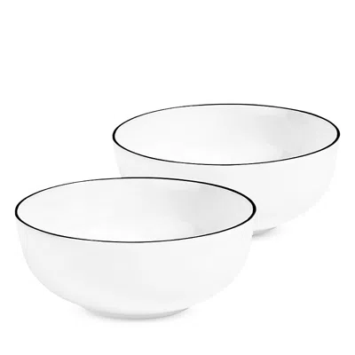 Richard Brendon Cereal Bowl, Set Of 2 In Black/white