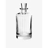 Richard Brendon Clear Fluted Large Crystal Glass Decanter In Transparent