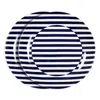 Richard Brendon Coupe Bread And Butter Plate, Set Of 2 In Blue/white