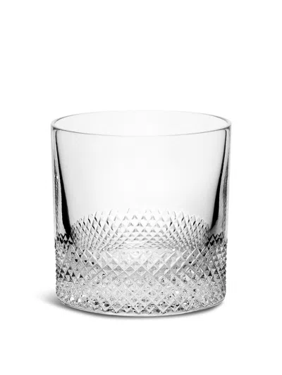 Richard Brendon Diamond Double Old Fashioned Glass Tumbler In Clear
