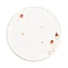 Richard Brendon Dragon Flower Coupe Dinner Plate In Gold/red/blue/white