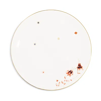 Richard Brendon Dragon Flower Coupe Side Plate, Set Of 2 In Gold/red/blue/white