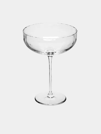 Richard Brendon Hand-blown Crystal Large Champagne Coupe  Abask Luxury Gift In Transparent