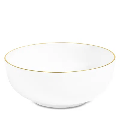 Richard Brendon Line Cereal Bowl In Gold/ White