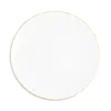 Richard Brendon Line Coupe Dinner Plate In Gold/ White
