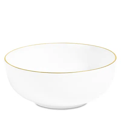 Richard Brendon Line Large Dip Bowl In Gold/ White