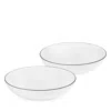 Richard Brendon Line Medium Coupe Bowl, Set Of 2 In Black/white