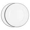 Richard Brendon Line Rimmed Side Plate In White