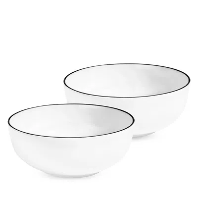 Richard Brendon Line Small Dip Bowl, Set Of 2 In Black/white