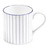 Richard Brendon Pinstripe Cobalt Large Mug, Set Of 2 In Blue/white
