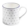 Richard Brendon Polka Blue Large Mug, Set Of 2 In Blue/white