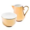 Richard Brendon Reflect Sugar Bowl & Milk Jug In Gold/white