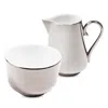 Richard Brendon Reflect Sugar Bowl & Milk Jug In Platinum/white