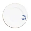 Richard Brendon Willow Rimmed Bread & Butter Plate In Gold / Blue / White