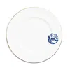 Richard Brendon Willow Rimmed Dinner Plate In Gold / Blue / White
