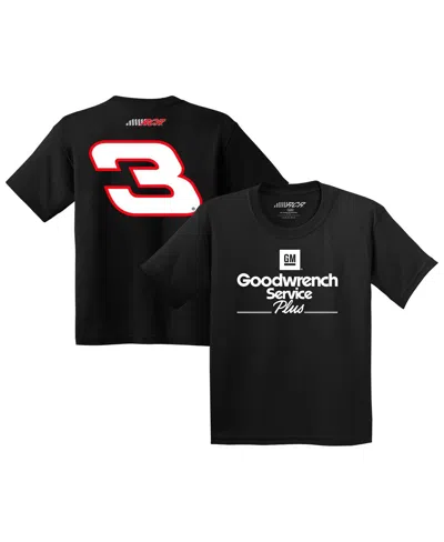 Richard Childress Racing Team Collection Kids' Big Boys And Girls Black Dale Earnhardt Goodwrench Lifestyle T-shirt