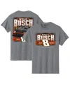 Richard Childress Racing Team Collection Men's Heather Gray Kyle Busch Cheddar's Car T-shirt In Heather Gray