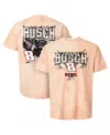 Richard Childress Racing Team Collection Men's Light Brown Kyle Busch Rebel Bourbon Car Tie-dye T-shirt In Neutral
