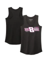 Richard Childress Racing Team Collection Women's  Black Kyle Busch Tri-blend Racer Back Tank Top In Black
