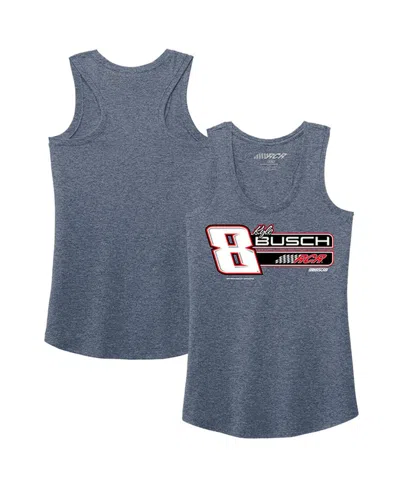 Richard Childress Racing Team Collection Women's  Heather Navy Kyle Busch Racerback Tank Top