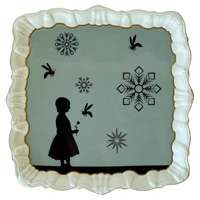 Pre-owned Richard Ginori 1735 Cirque Des Merveilles Plate In Gray