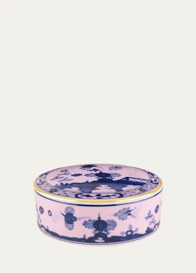 Richard Ginori 1735 Oriente Italiano Round Box With Cover In Pink