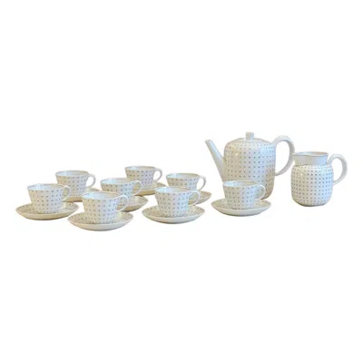 Pre-owned Richard Ginori 1930s  White And Gold Spot Coffee Service