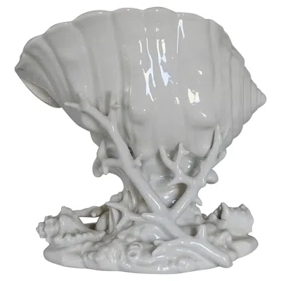 Pre-owned Richard Ginori 1940s White Ceramic Shells Centrepiece.