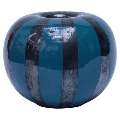 Pre-owned Richard Ginori Antique Art Deco Ceramic Vase By , Italy, Circa 1920 In Silver