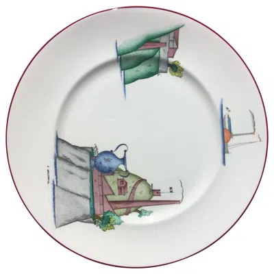 Pre-owned Richard Ginori Bone China Plate Porcelain, 1990, Italy In Gray