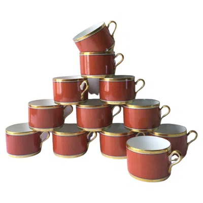 Pre-owned Richard Ginori Contessa Porcelain Coffee Or Tea Cup, 12 Avail. In Gold