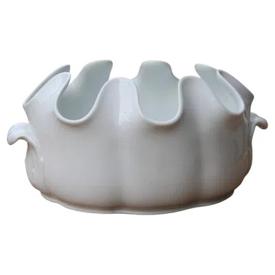 Pre-owned Richard Ginori Ginori Stemware Holder In Italian Porcelain Gio Ponti Style Gariboldi In Gray