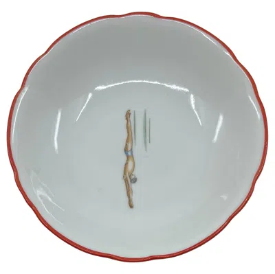 Pre-owned Richard Ginori Gio Ponti For Ginori Athletic Dish In Gray