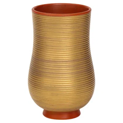 Pre-owned Richard Ginori Gio Ponti For  Rare Gran Rosso Di Doccia Porcelain Vase Model 380t In Brown