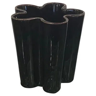 Pre-owned Richard Ginori Giovanni Gariboldi Vase Ceramic, 1950, Italy In Black