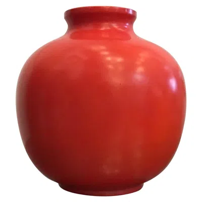 Pre-owned Richard Ginori Giovanni Gariboldi Vase Ceramic, 1950, Italy In Red