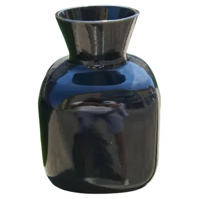Pre-owned Richard Ginori Giovanni Gariboldi Vaso Ceramica 1950 Italia In Black