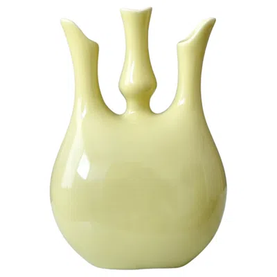 Pre-owned Richard Ginori Giovanni Gariboldi Yellow Ceramic Vase For , Italy, 1950s