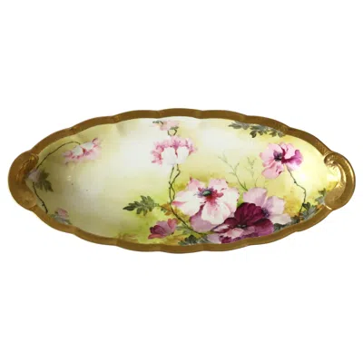 Pre-owned Richard Ginori Italian  Porcelain Bowl Roman Gold From Firenze, Large