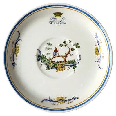 Pre-owned Richard Ginori Italian  Porcelain Jewelry Dish Chinoiserie Italia In Gray