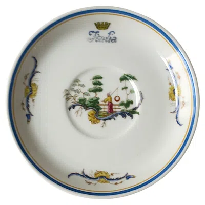 Pre-owned Richard Ginori Italian  Porcelain Jewelry Dish Chinoiserie Italia In Gray