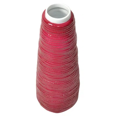 Pre-owned Richard Ginori Italy Porcelain Pink Rope Vase Cordonetto Missoni Home Coastal